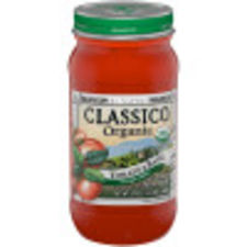 Classico Organic Tomato & Basil Pasta Sauce No Sugar Added, 24 oz Jar