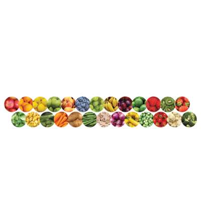 Fruit and Veggies Die Cut Border