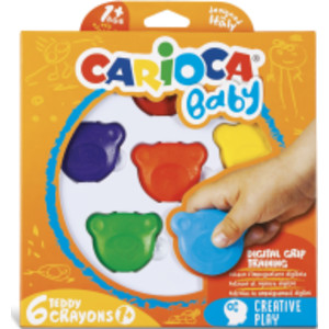 BABY Teddy Crayons - 6 Pieces