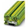 Ground Terminal Block Spring-Cage Connection 24-8 AWG 8.2mm W Green/Yellow