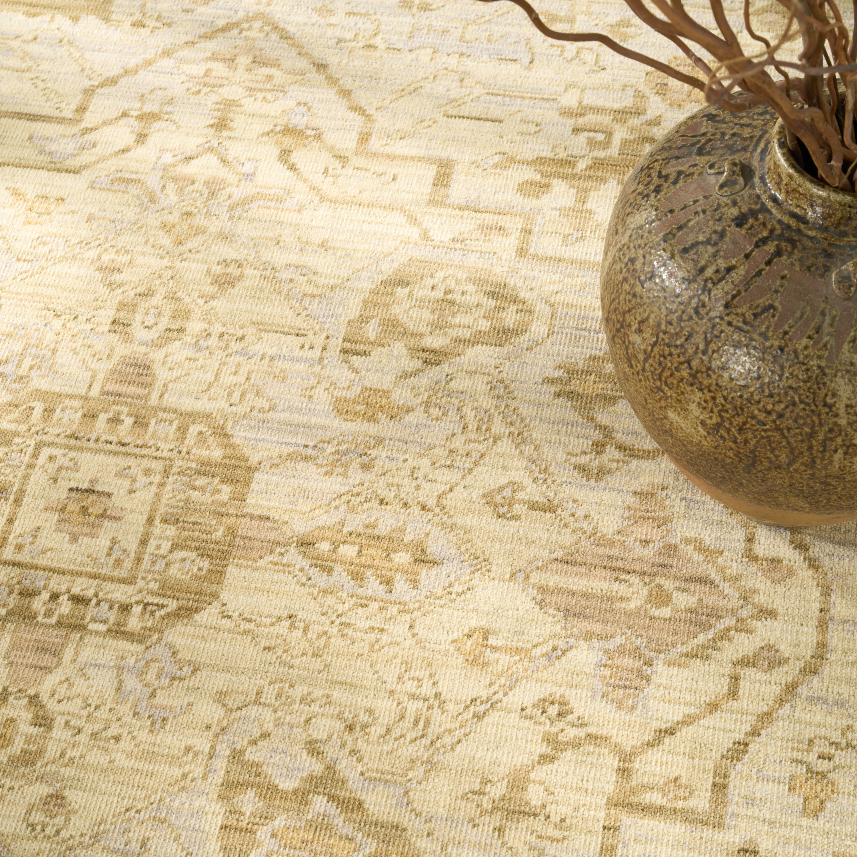 Nourison Antique Bloom 5'6" x 8'6" Beige Vintage Indoor Rug