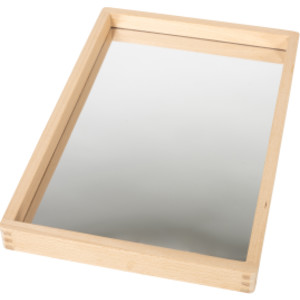 Small Wooden Mirror Tray