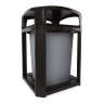 Rubbermaid Commercial, Landmark Series, 35 gal, Resin, Black, Square, Receptacle