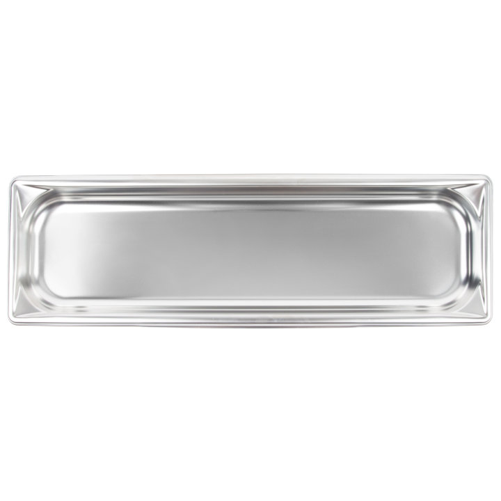 Half-long-size 1 ¼-inch-deep Super Pan V® stainless steel steam table pan