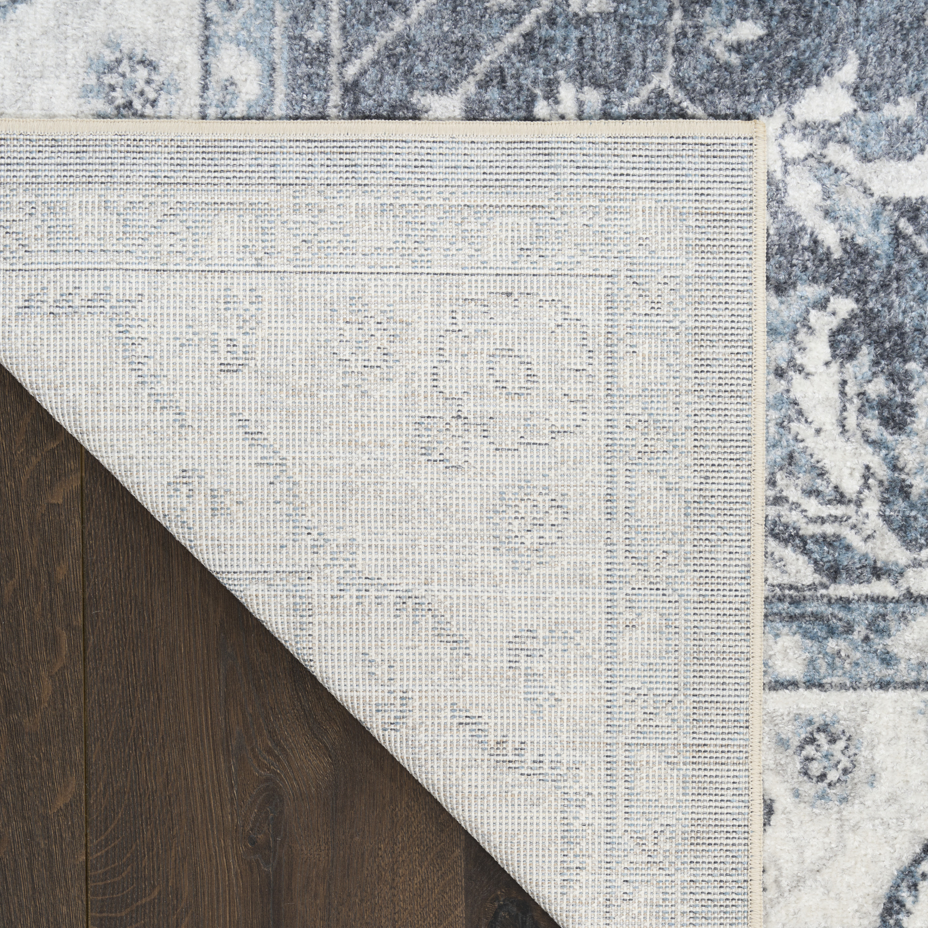 Nourison Astra Machine Washable 3'3" x 5' Slate Vintage Indoor Rug