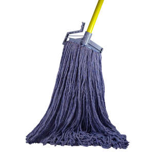 Hillyard, Blend Cut-End Wet Mop Head with 1.25" Headband, 32 oz, Blue