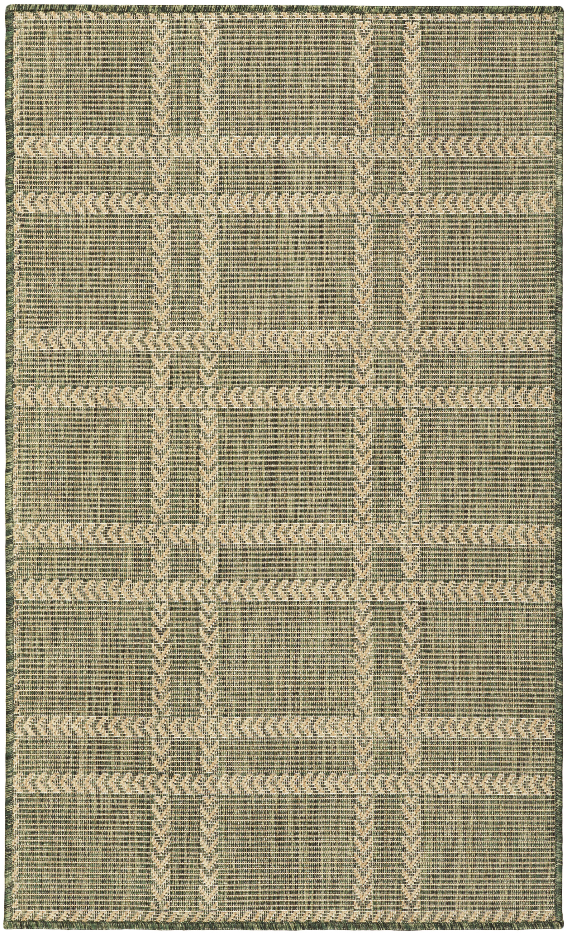 Nourison Horizon Indoor/Outdoor 3' x 5' Green Modern Rug