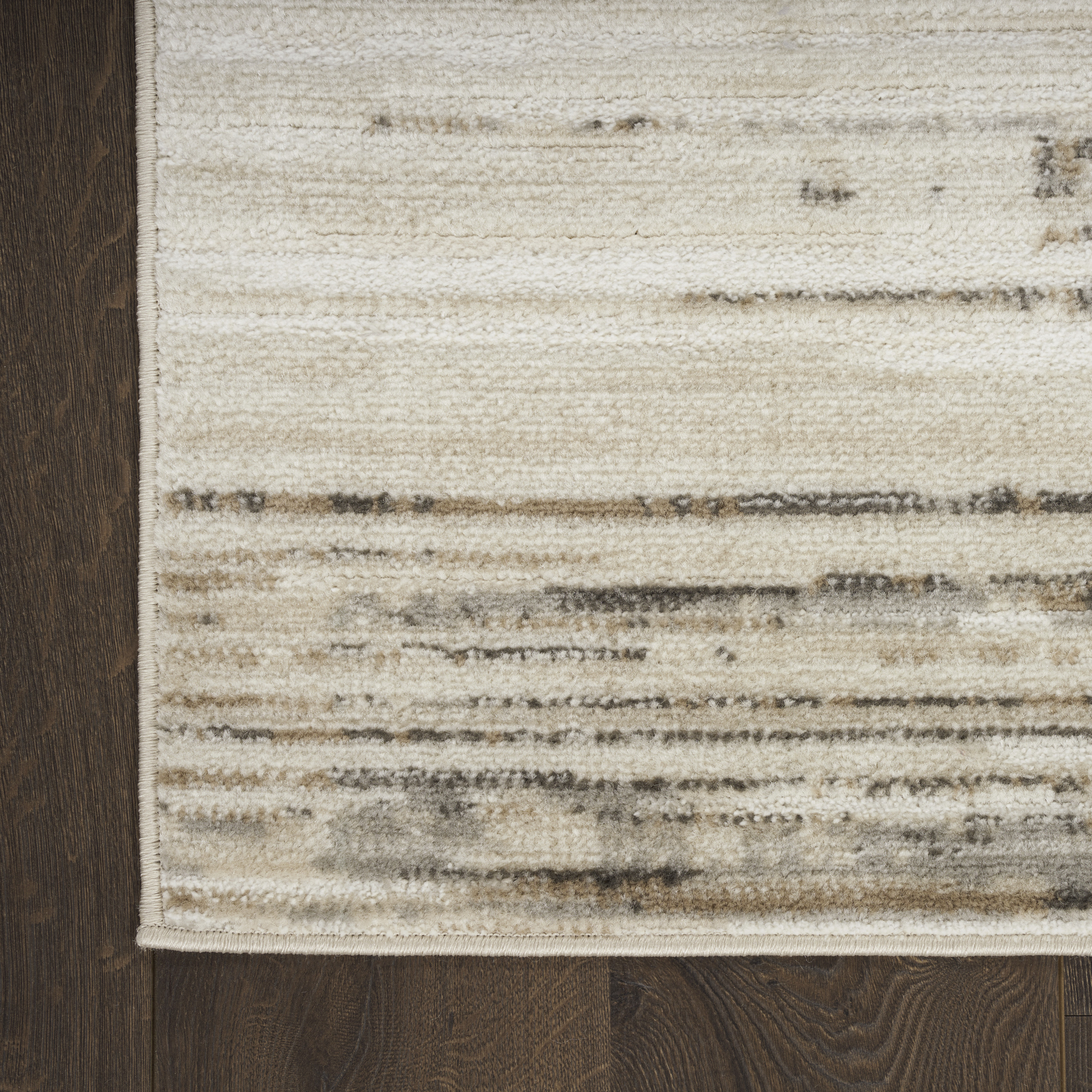 Nourison Serenity Home 2'2" x 7'6" Ivory Beige Modern Indoor Rug