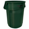 Rubbermaid Commercial, VENTED BRUTE, 44 gal, Resin, Green, Round, Receptacle