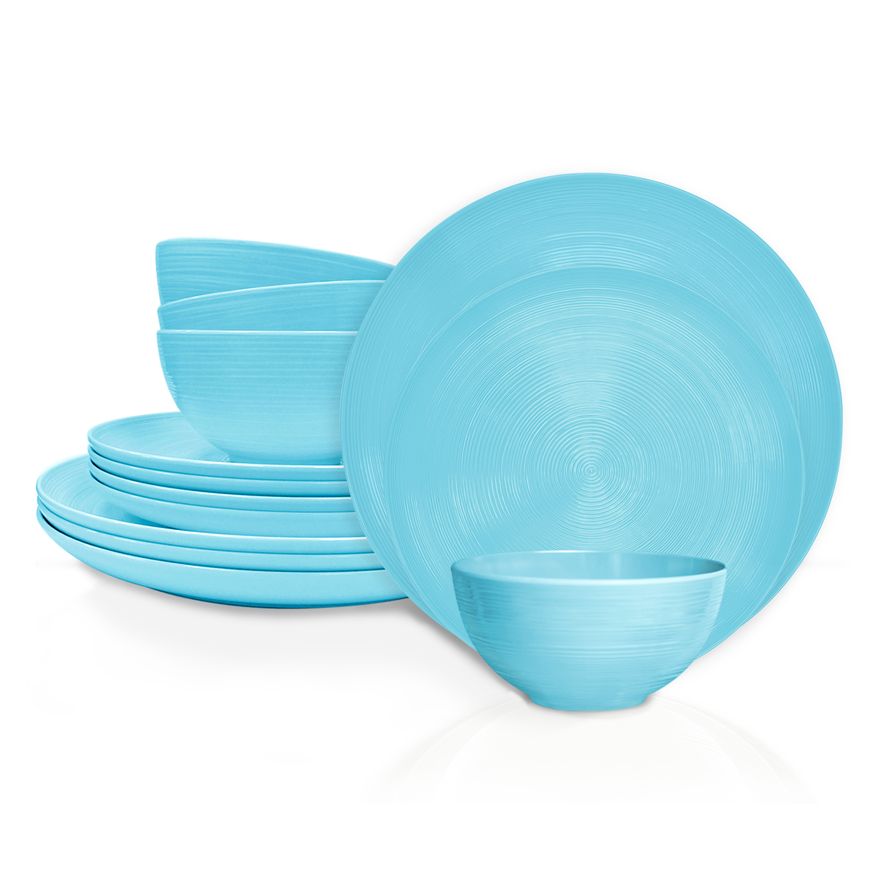 American Conventional Plate & Bowl Sets, Sky, 12-piece set slideshow image 2 American Conventional Plate & Bowl Sets, Sky, 12-piece set slideshow image 2