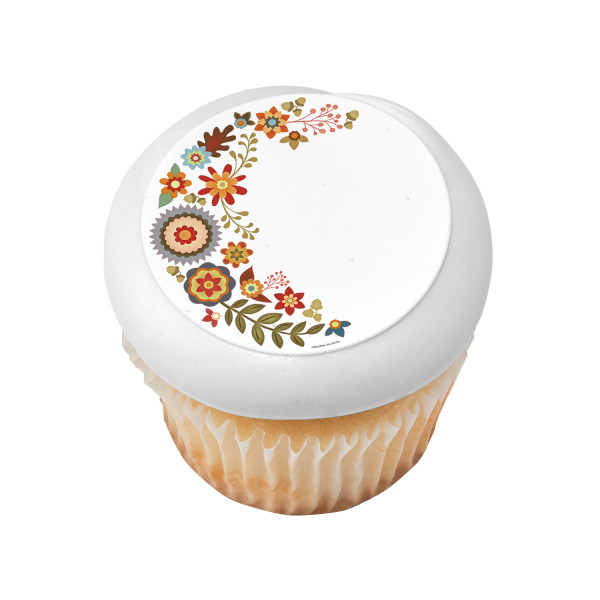 Autumn Flowers PhotoCake® Edible Image®