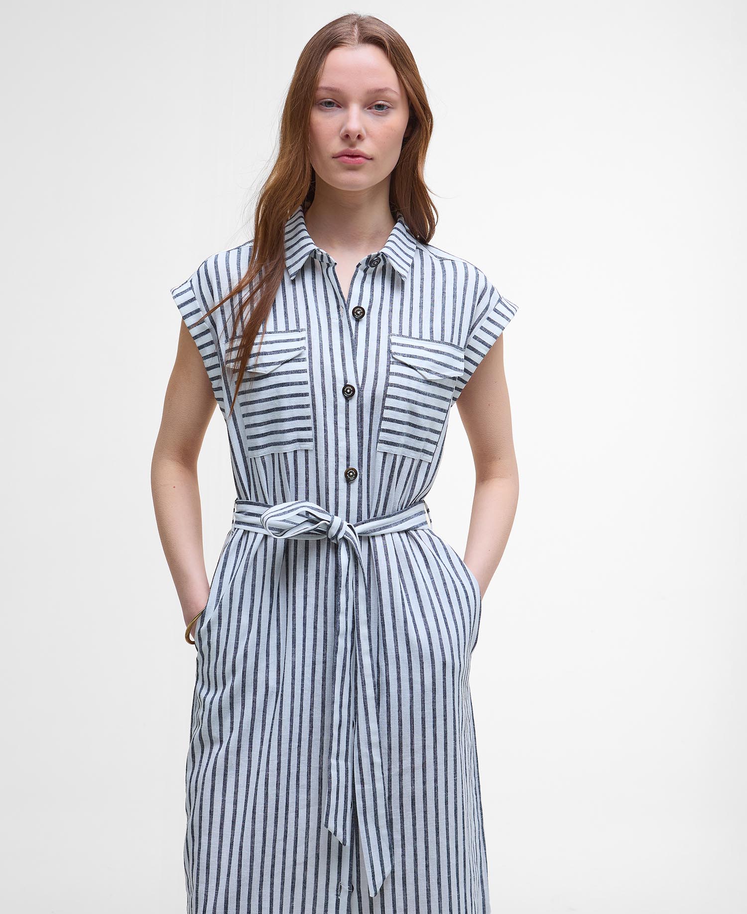 Abby Striped Midi Dress image number 3