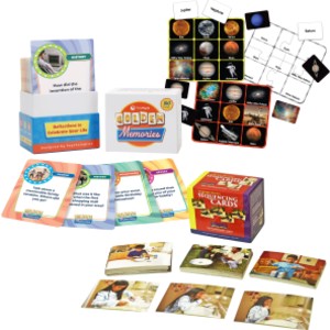 Language Building & Memory Kit, Conversation Cards, Sequencing Activities & Space Bingo Game