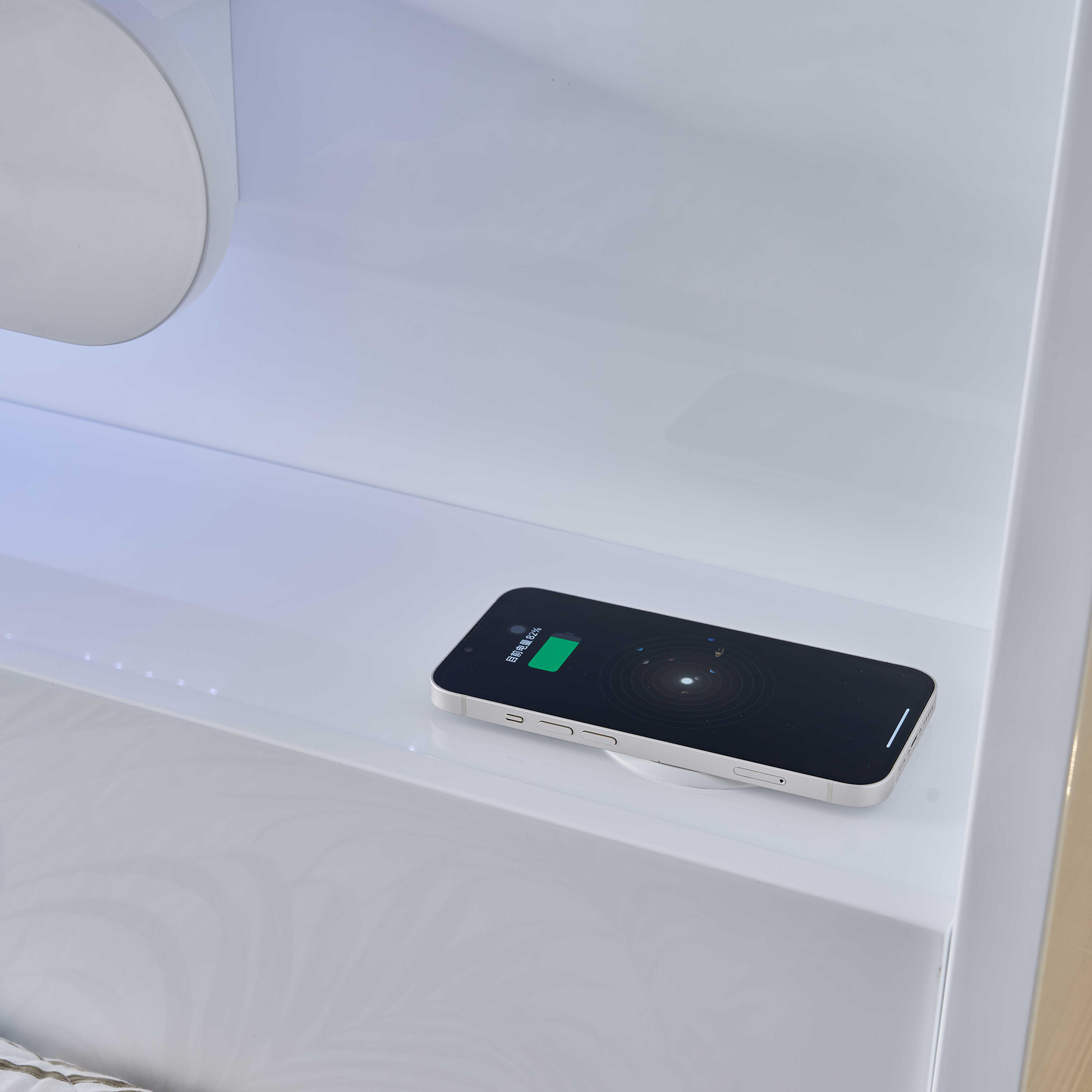 Detail image of the  Nova Bed Frame, 3 Drawer Base, Gloss White from Forty Winks