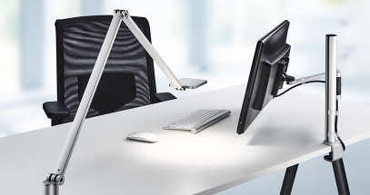 Adjust Novus Attenzia Task lighting right where you need it.
