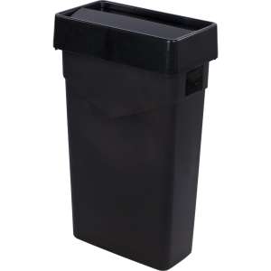 Carlisle, TrimLine, 23 gal, Polyethylene, Black, Square, Receptacle