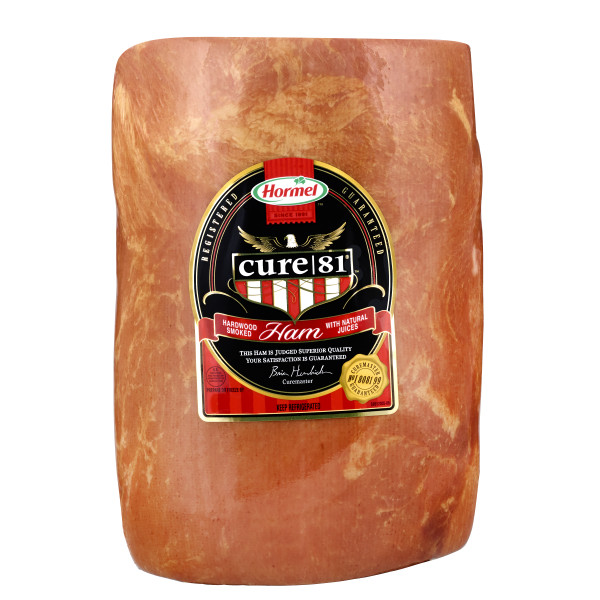 CURE 81(r) Hardwood Smoked Ham with Natural Juices, Endless, 2 pc . C1N1 - Front No Plunge In Package (Hi Res)