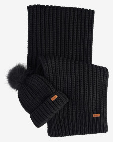 Saltburn Beanie & Scarf Gift Set Classic Black
