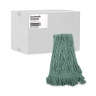 Boardwalk, Premium Standard Rayon Looped-End Wet Mop Head with 1" Headband, Medium, Green