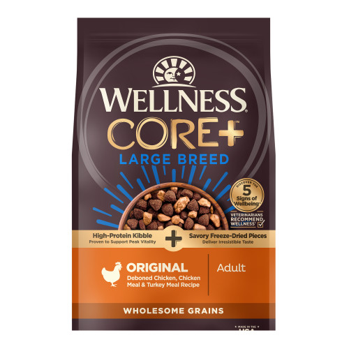 Wellness CORE+  Large Breed Chicken & Turkey Recipe Front packaging