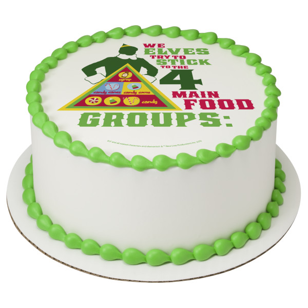 Elf 4 Main Food Groups PhotoCake® Edible Image®