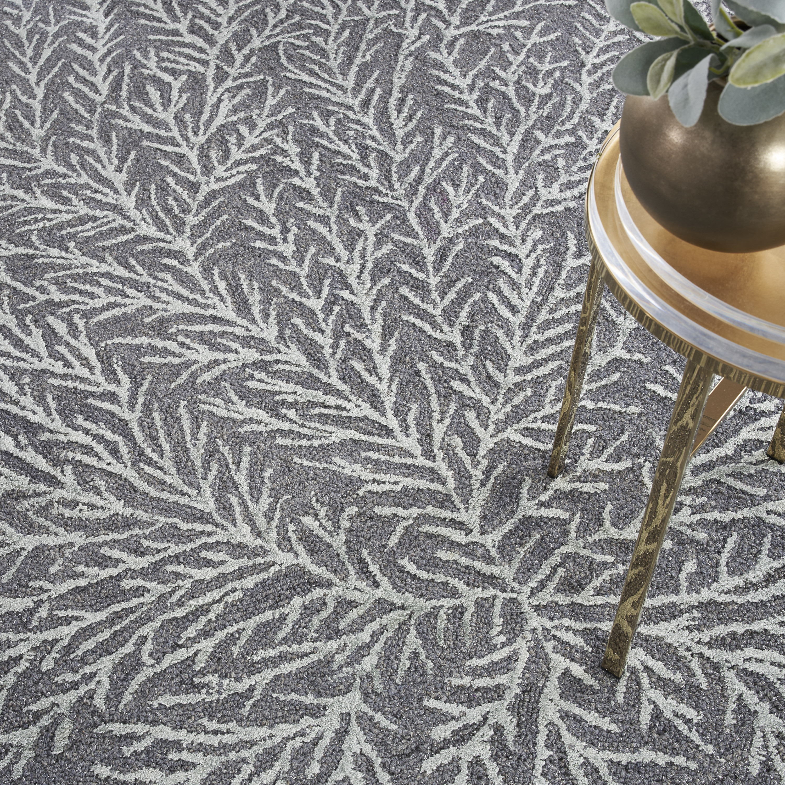 Michael Amini Ma30 Star 7'9" x 9'9" Slate/Teal Modern Indoor Rug