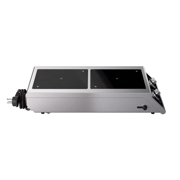 208- to 240-volt 2900-watt front-to-back dual countertop induction range with temperature control probe and programs