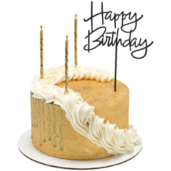 Happy Birthday Black Vertical Layon