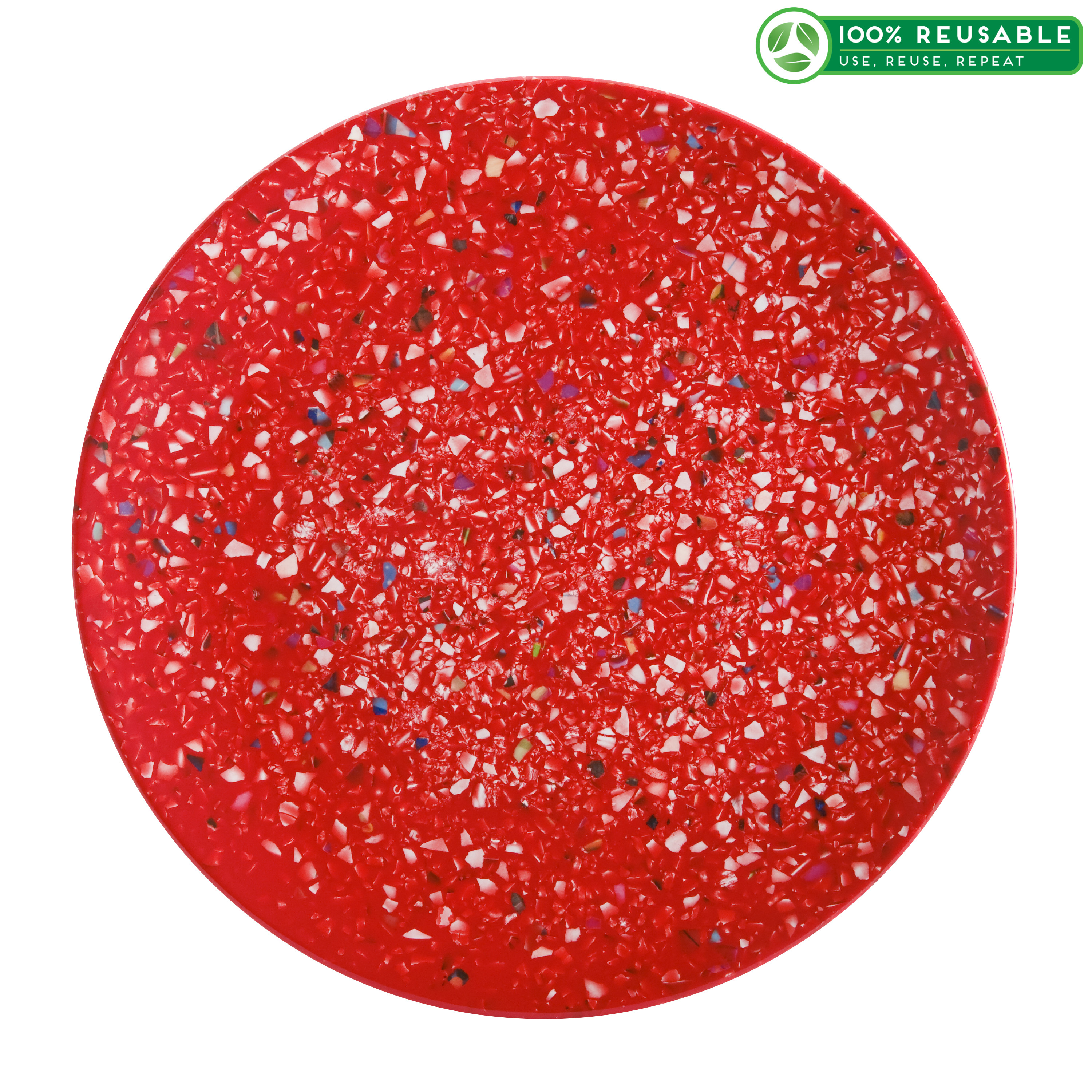 Confetti Salad Plate, Red slideshow image 1 Confetti Salad Plate, Red slideshow image 1