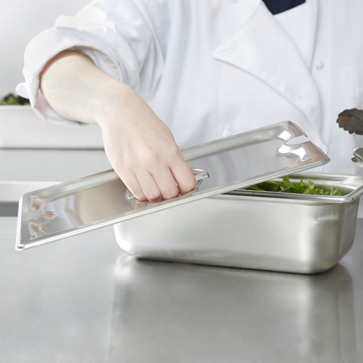 Third-size Super Pan 3® slotted stainless steel cover