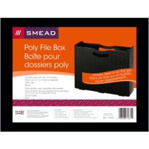 Desktop File Box, 3" Expansion, Letter Size, Black Wave Pattern