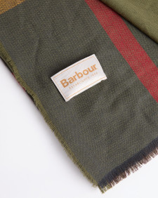 Sciarpa con motivo tartan in lana d’agnello Saffron 