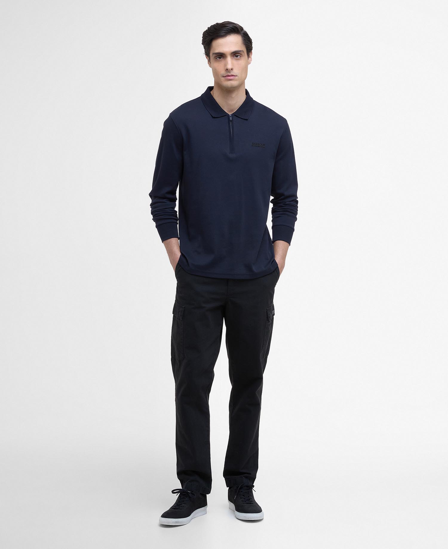 Innes Interlock Long-Sleeved Polo Shirt image number 1