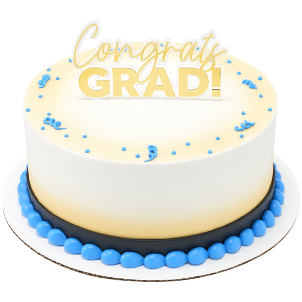 Congrats Grad Gold Vertical Layon