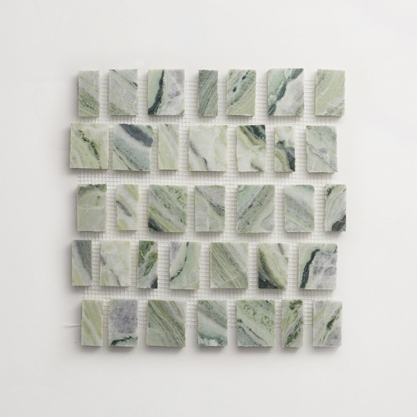 lapidary | rough cut mosaic sheet | jade green (large joint) 