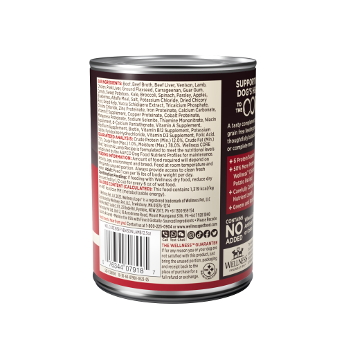Wellness CORE Paté Beef & Lamb back packaging