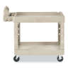 Rubbermaid Commercial, BRUTE Heavy Duty, Ergo Handle, Lipped Shelf, Medium, Utility Cart, Beige