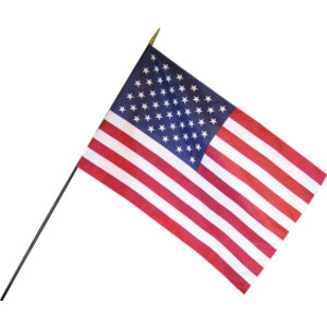 Empire Brand U.S. Classroom Flag with Staff, 12" x 18"