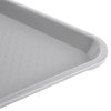 10" x 14" polypropylene fast-food tray in gray