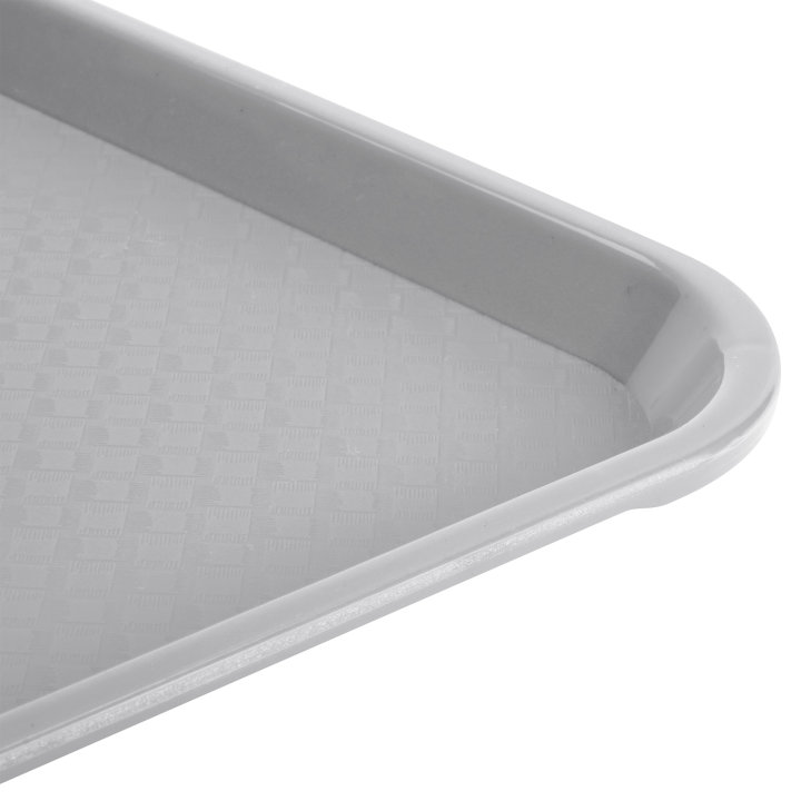 10" x 14" polypropylene fast-food tray in gray
