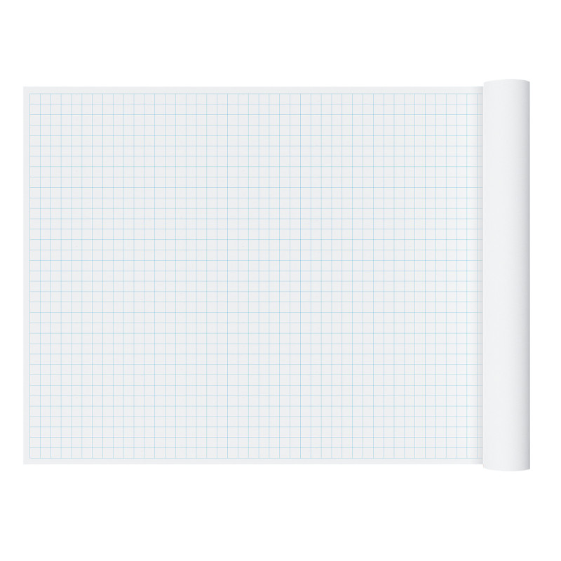 1" Graph Paper Roll, 36" x 120", Blue