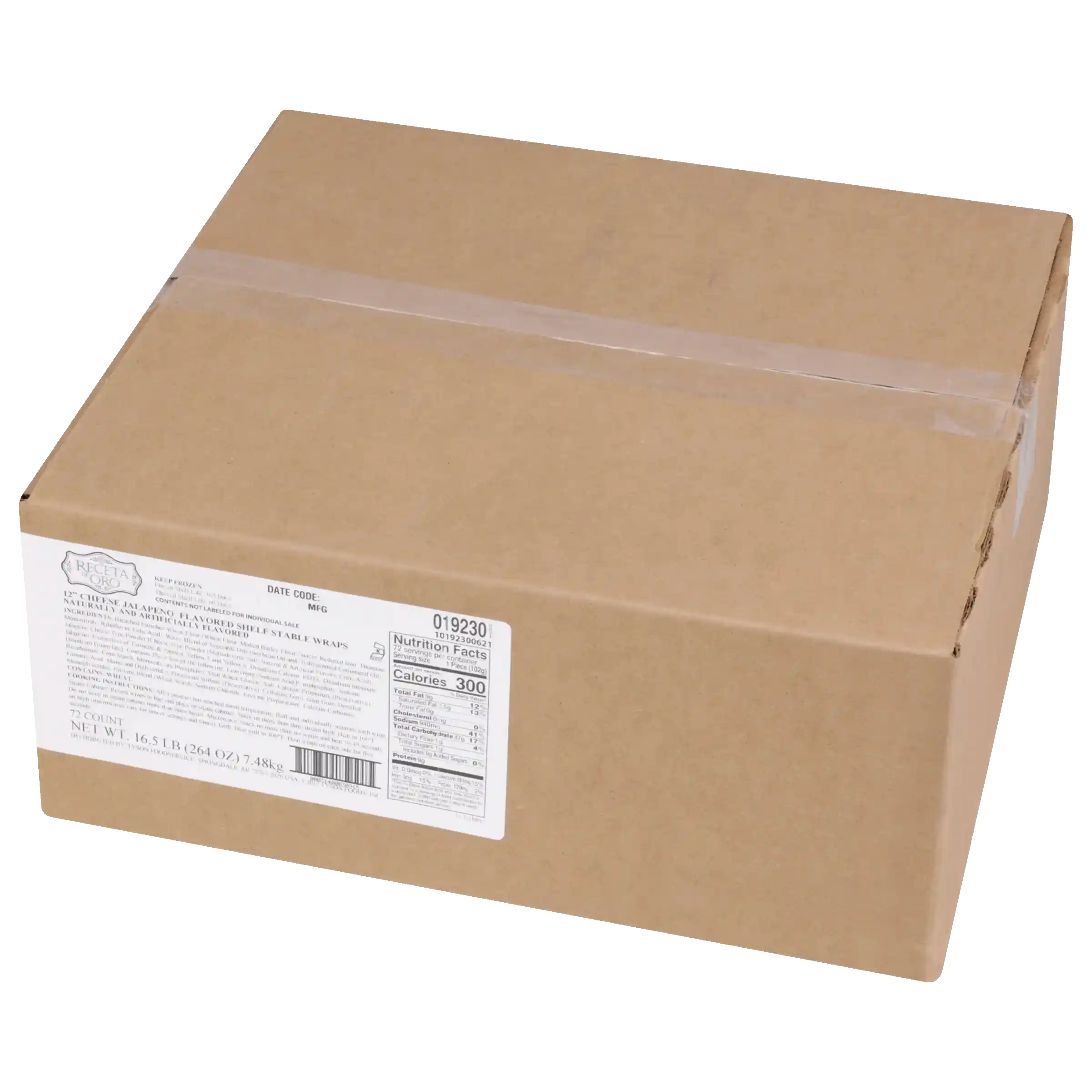Mexican Original® 12-inch Cheese Jalapeño-Flavored Shelf Stable Wraps_image_5