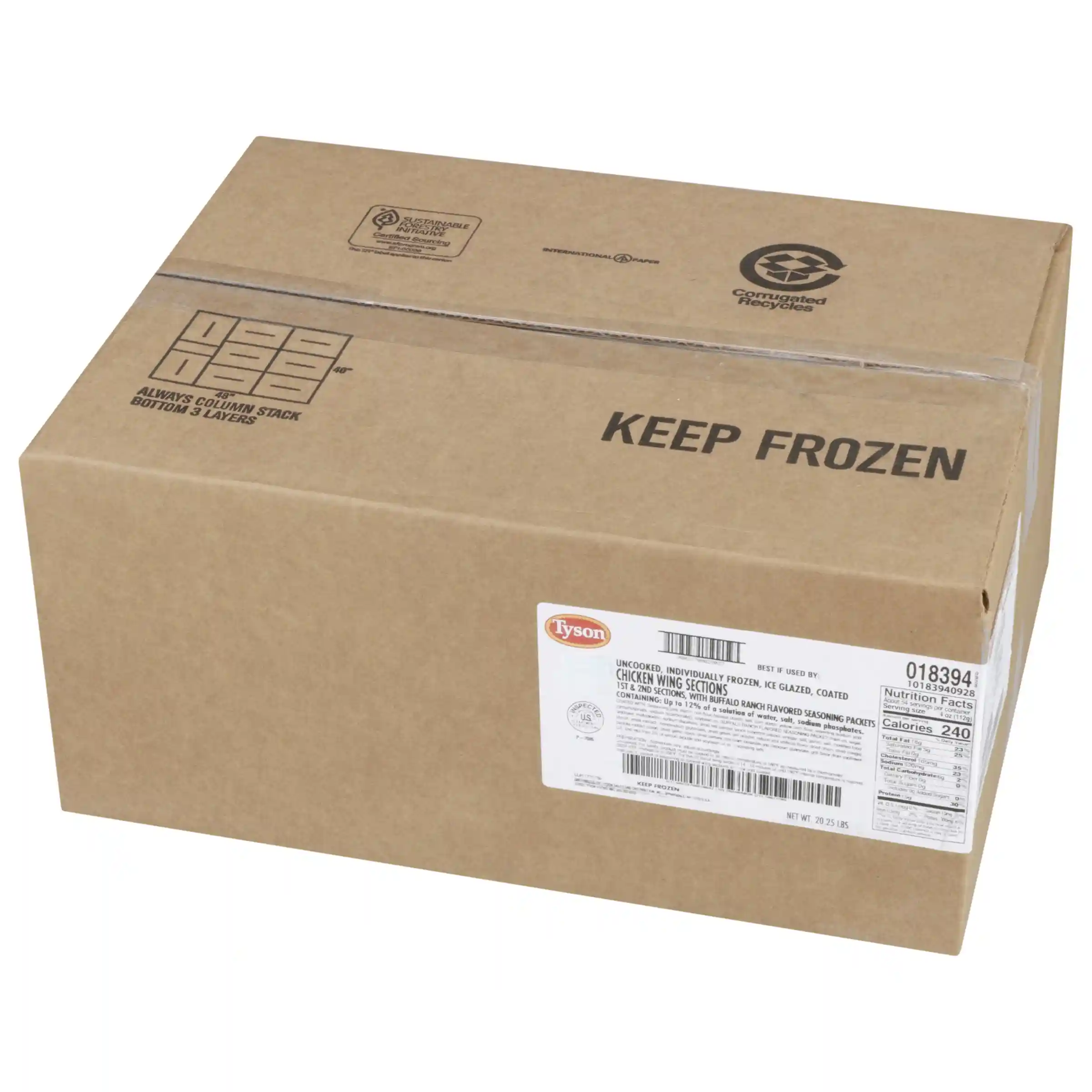 Tyson® IF Coated Bone-In Uncooked Chicken Wing Sections, With Buffalo Ranch Seasoning Packets, Jumbo_image_5