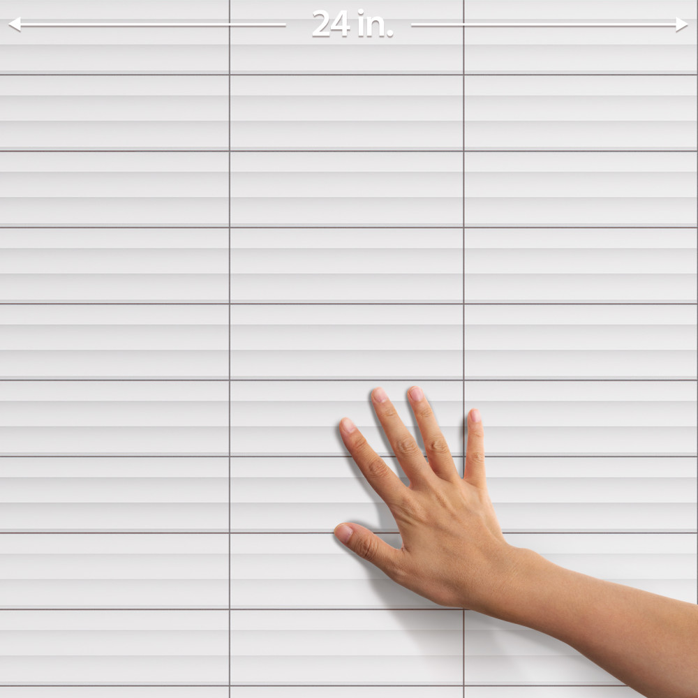 Crown Heights Maori Matte White 2-5/8 in. x 7-7/8 in. Ceramic Wall Tile