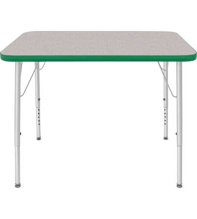 Creative Colors® Activity Table, Rectangle, 24" x 48", Gray Nebula Top Color, Dustin Green Edge Color, Standard Leg Height, Plat