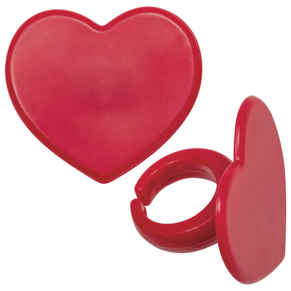 Red Heart Cupcake Rings