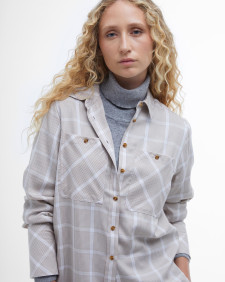 Rhonda Check Long-Sleeved Shirt Honey/White