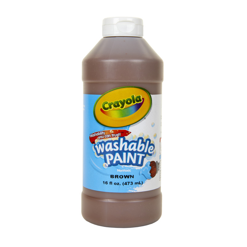 Washable Paint, Brown, 16 oz.