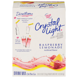Crystal Light Raspberry Lemonade Drink Mix, 120 ct Casepack, 4 Boxes of 30 On-the-Go Packets image