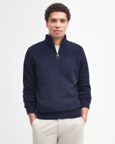 Maglione con mezza zip in lana d'agnello Essential 